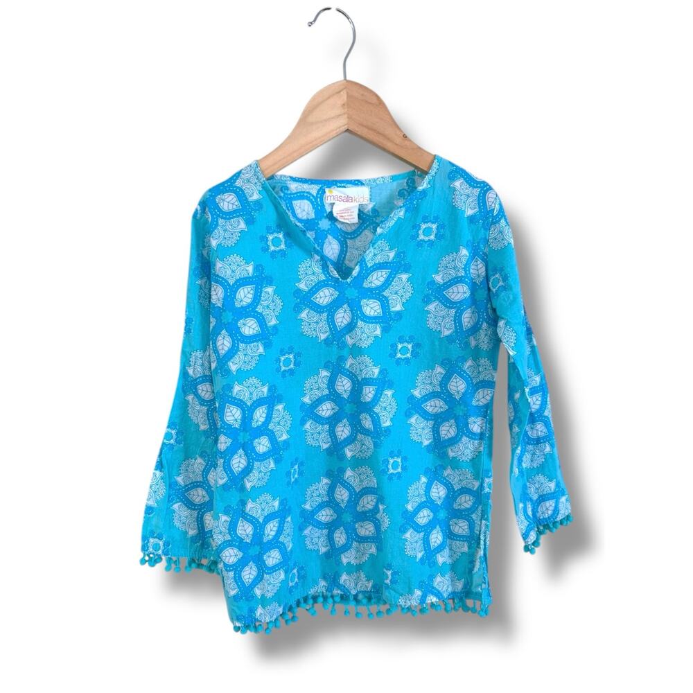 Masala Kids Pom Pom Tunic, Size 4Y